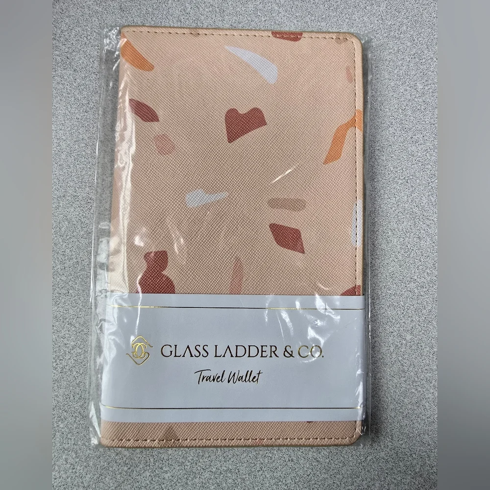 Glass Ladder & Co. Travel Wallet – Abstract Terrazzo Print (New)